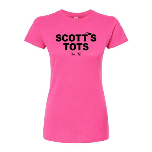 【送料無料】 ライセンス キャラクター レディース Tシャツ トップス Juniors' The Office Scott's Tots Fitted Tee Pink 【送料無料】 ライセンス キャラクター レディース Tシャツ トップス Juniors' The Office Scott's Tots Fitted Tee Pink