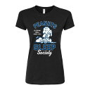 【送料無料】 ライセンス キャラクター レディース Tシャツ トップス Juniors' Peanuts Charlie Brown & Snoopy Sleep Society Fitted Graphic Tee Black(4)
