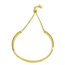 【送料無料】 アドニア レディース ブレスレット・バングル・アンクレット アクセサリー Adornia 14k Gold Plated Curved Bar Slider Bracelet Gold Tone(4)