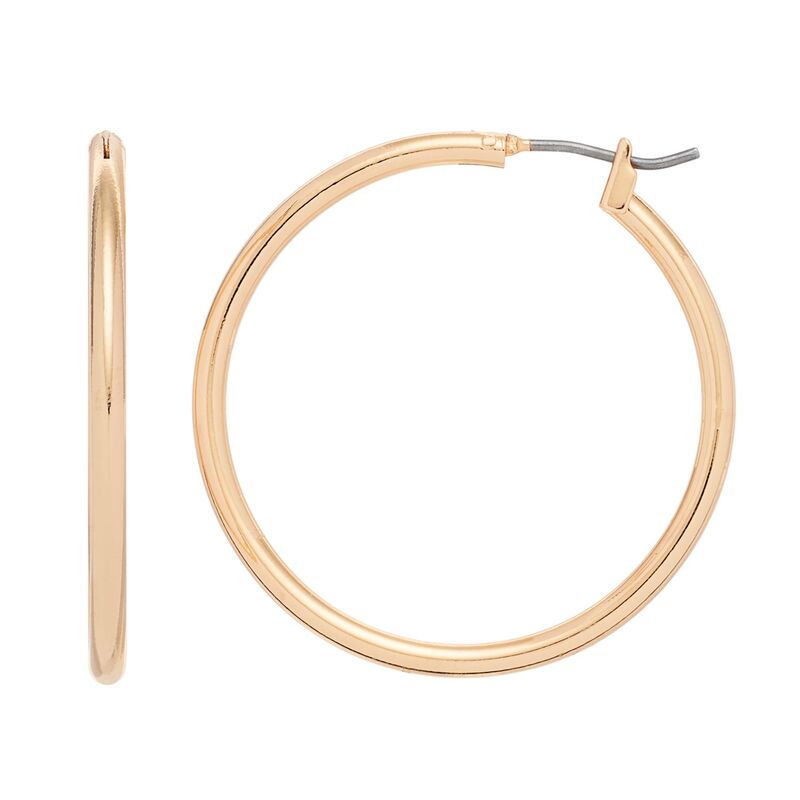 【送料無料】 ネーピア レディース ピアス・イヤリング アクセサリー Napier Round Tube Hoop Earrings Gold Tone