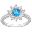 【送料無料】 Alyson Layne レディース リング アクセサリー Alyson Layne 14k White Gold Blue Topaz & 3/...