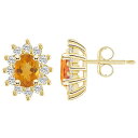 【送料無料】 Alyson Layne レディース ピアス・イヤリング アクセサリー Alyson Layne 14k Gold Oval Citrine 3/...