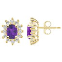 【送料無料】 Alyson Layne レディース ピアス・イヤリング アクセサリー Alyson Layne 14k Gold Oval Amethyst 3...