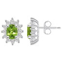 【送料無料】 Alyson Layne レディース ピアス・イヤリング アクセサリー Alyson Layne 14k White Gold Oval Peri...