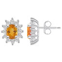 【送料無料】 Alyson Layne レディース ピアス・イヤリング アクセサリー Alyson Layne 14k White Gold Oval Citr...