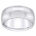 【送料無料】 Alyson Layne メンズ リング アクセサリー Alyson Layne Men's 14k White Gold 8 mm Half R...