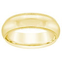 【送料無料】 Alyson Layne メンズ リング アクセサリー Alyson Layne Men's 18k Gold Milgrain Comfort ...