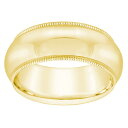 【送料無料】 Alyson Layne メンズ リング アクセサリー Alyson Layne Men's 14k Gold Milgrain Comfort ...