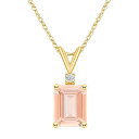 【送料無料】 Celebration Gems レディース ネックレス・チョーカー・ペンダントトップ アクセサリー Celebration Gems 14k Gold Gemstone & Diamond Accent Pendant Necklace Morganite(4)