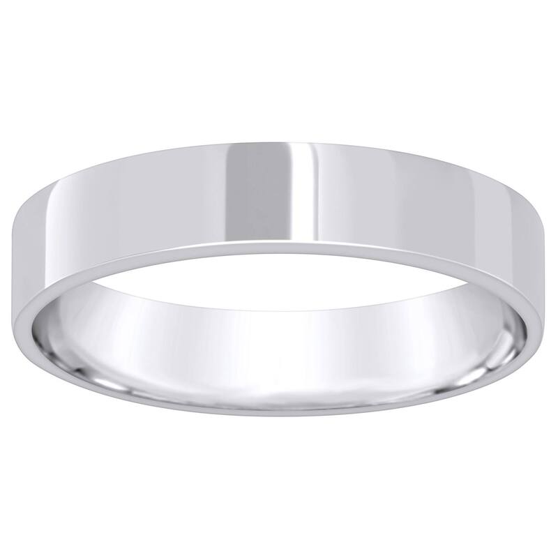 【送料無料】 Alyson Layne メンズ リング アクセサリー Alyson Layne Men's 14k Gold Flat Wedding Band 14k White Gold