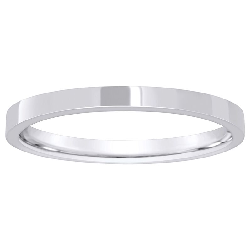【送料無料】 Alyson Layne レディース リング アクセサリー Alyson Layne 18k White Gold Flat Comfort Fit Wedding Band 18k White Gold
