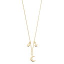 【送料無料】 アンブランデッド レディース ネックレス・チョーカー・ペンダントトップ アクセサリー 14k Gold Star & Moon Charm Necklace 14k Gold