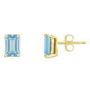 【送料無料】 Celebration Gems レディース ピアス・イヤリング アクセサリー Celebration Gems 14k Gold Emerald Cut Aquamarine Stud Earrings 14k Gold