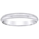 【送料無料】 Alyson Layne メンズ リング アクセサリー Alyson Layne Men's 10k Gold Milgrain Wedding ...