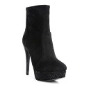 【送料無料】 ロンドンラグ レディース ブーツ・レインブーツ シューズ London Rag Espiree Women's Platform Ankle Boots Black(4)