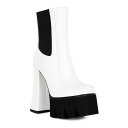 【送料無料】 ロンドンラグ レディース ブーツ・レインブーツ シューズ London Rag Bounty Women's Heeled Chelsea Boots White(4)