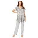 【送料無料】 ロアマンズ レディース ワンピース トップス Roaman's Women's Plus Size Sequin Tunic & Pant Set...