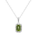 【送料無料】 Celebration Gems レディース ネックレス・チョーカー・ペンダントトップ アクセサリー Celebration Gems Sterling Silver Gemstone & Diamond Accent Pendant Necklace Peridot