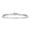 【送料無料】 Sunkissed Sterling レディース ブレスレット・バングル・アンクレット アクセサリー Sunkissed Sterling Cubic Zirconia Tennis Bracelet Silver Tone(4)