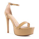 【送料無料】 ロンドンラグ レディース パンプス シューズ London Rag My Mains Women's Platform Stiletto Dress Sandals Latte(4)