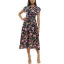 【送料無料】 ニナレオナルド レディース ワンピース トップス Women's Nina Leonard Collared Button Front Dress Navy Dragon Fruit