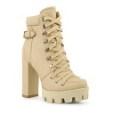 【送料無料】 ロンドンラグ レディース ブーツ・レインブーツ シューズ London Rag Willow Women's Combat Boots Beige