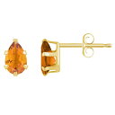 【送料無料】 Celebration Gems レディース ピアス・イヤリング アクセサリー Celebration Gems 10k Gold Pear Shape Citrine Stud Earrings Yellow(4)