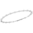 【送料無料】 Sunkissed Sterling レディース ブレスレット・バングル・アンクレット アクセサリー Sunkissed Sterling 14k Gold Over Silver Cubic Zirconia Bangle Bracelet Silver Tone(4)