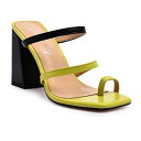 【送料無料】 ロンドンラグ レディース パンプス シューズ Women's Block Heel Thong Sandals Green Black