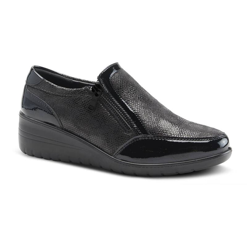 フレクサス レディース シューズ スリッポン・ローファー Flexus by Spring Step Concha Women'slip-on Shoes Black ブラック