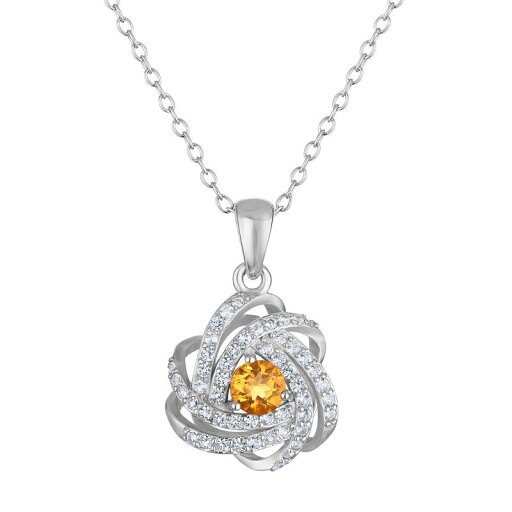 【送料無料】 Designs by Gioelli レディース ネックレス・チョーカー・ペンダントトップ アクセサリー Designs by Gioelli Sterling Silver Gemstone Love Knot Pendant Necklace Citrine 【送料無料】 Designs by Gioelli レディース ネックレス・チョーカー・ペンダントトップ アクセサリー Designs by Gioelli Sterling Silver Gemstone Love Knot Pendant Necklace Citrine