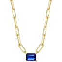 【送料無料】 Sunkissed Sterling レディース ネックレス・チョーカー・ペンダントトップ アクセサリー Sunkissed Sterling 14k Gold Over Silver Cubic Zirconia Pendant Necklace Gold Tone Blue(4)