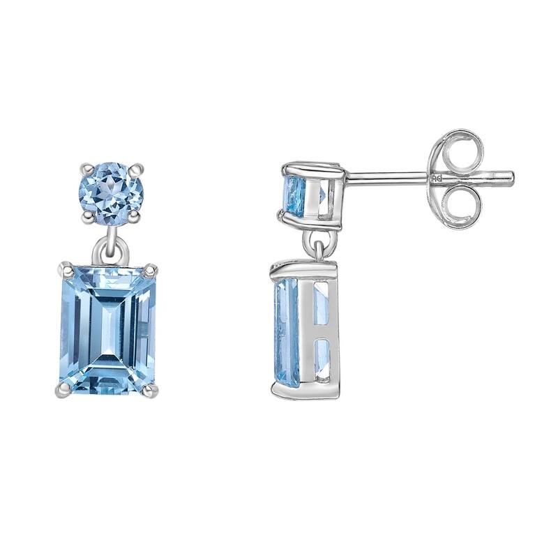 【送料無料】 Gemminded レディース ピアス・イヤリング アクセサリー Gemminded Sterling Silver ISQA Blue Topaz Earrings Sterling