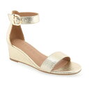 【送料無料】 エアロソールズ レディース サンダル シューズ Aerosoles Willis Women's Wedge Sandals Spft Gold ...