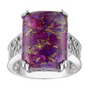 【送料無料】 Designs by Gioelli レディース リング アクセサリー Designs by Gioelli Sterling Silver Copper Turquoise Ring Purple(4)