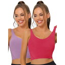 【送料無料】 アレグラ ケー レディース ブラジャー アンダーウェア 2packs Women's Workout Fitness Longline Wirel...