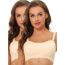 【送料無料】 アレグラ ケー レディース ブラジャー アンダーウェア 2packs Women's Wirefree Smooth Solid Non-slip...