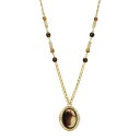 【送料無料】 1928 レディース ネックレス・チョーカー・ペンダントトップ アクセサリー 1928 Gold Tone Tortoiseshell Medal...