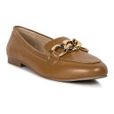 【送料無料】 ロンドンラグ レディース スリッポン・ローファー シューズ London Rag Women's Chunky Chain Loafers Tan(4)