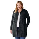 【送料無料】 ウーマン ウィズイン レディース ニット・セーター アウター Woman Within Women's Plus Size Hooded Cabl...