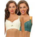 【送料無料】 アレグラ ケー レディース ブラジャー アンダーウェア 2packs Women's Wide Straps High Back Padded L...