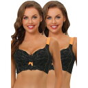 【送料無料】 アレグラ ケー レディース ブラジャー アンダーウェア 2packs Women's Wide Straps High Back Padded L...