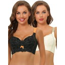 【送料無料】 アレグラ ケー レディース ブラジャー アンダーウェア 2packs Women's Wide Straps High Back Padded L...