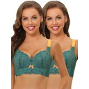 【送料無料】 アレグラ ケー レディース ブラジャー アンダーウェア 2packs Women's Wide Straps High Back Padded L...