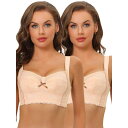 【送料無料】 アレグラ ケー レディース ブラジャー アンダーウェア 2packs Women's Lace Wirefree High Back Padded...