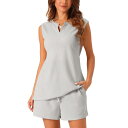 【送料無料】 cheibear レディース ナイトウェア アンダーウェア Womens 2 Piece Pjs Waffle Knit Pajama Sets ...