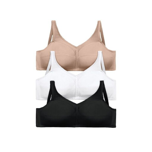 【送料無料】 コンフォート チョイス レディース ブラジャー アンダーウェア Comfort Choice Women's Plus Size 3-pack Front-close Cotton Wireless Bra Basic Assorted 【送料無料】 コンフォート チョイス レディース ブラジャー アンダーウェア Comfort Choice Women's Plus Size 3-pack Front-close Cotton Wireless Bra Basic Assorted