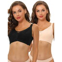 【送料無料】 アレグラ ケー レディース ブラジャー アンダーウェア 2packs Women's Adjustable Straps Full Coverag...