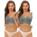 【送料無料】 アレグラ ケー レディース ブラジャー アンダーウェア 2packs Women's Wirefree Padded Adjustable Str...