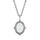 【送料無料】 1928 レディース ネックレス・チョーカー・ペンダントトップ アクセサリー 1928 Silver Tone Blue Intaglio Cam...